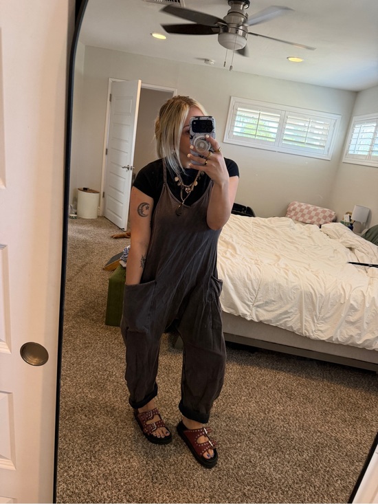 Free People Pants - free people movement hot shot onesie washed black